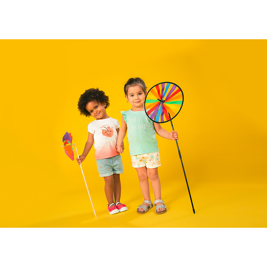 Débardeur en coton manches courtes pour bébé fille 