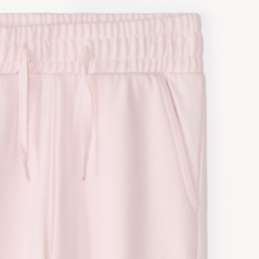 Jogging molleton uni à print pour fille 