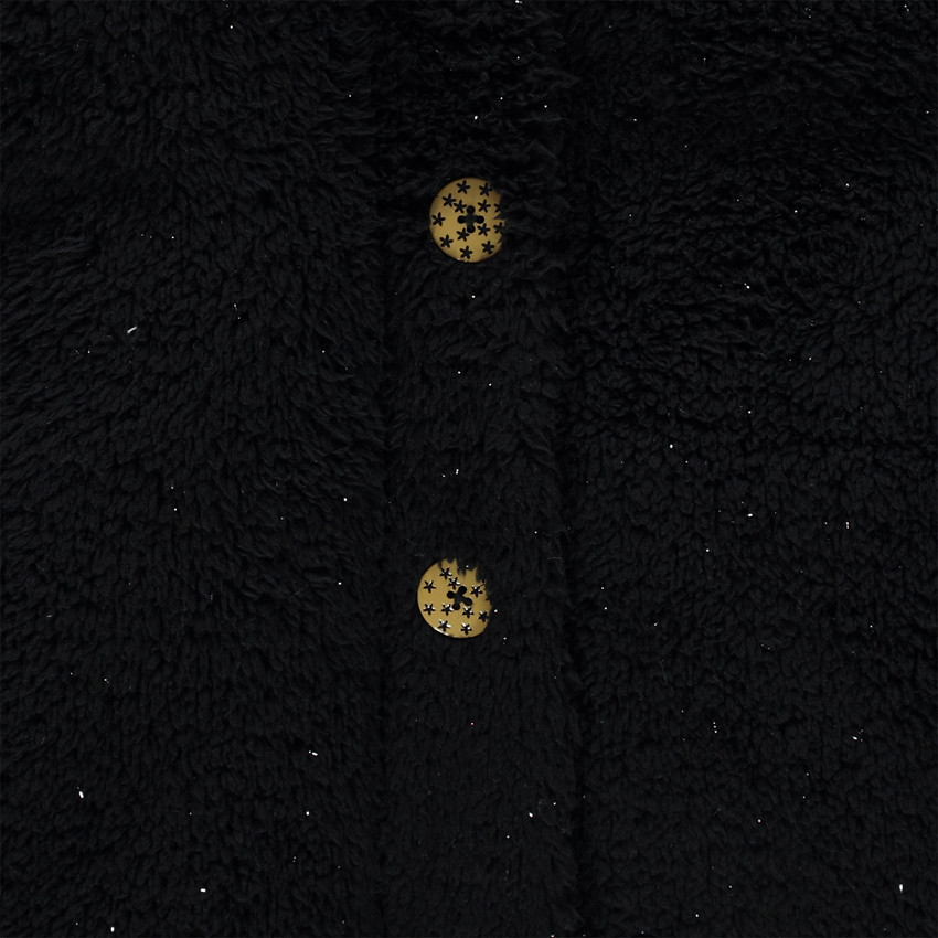 Manteau à capuche en fausse fourrure effet pailleté 