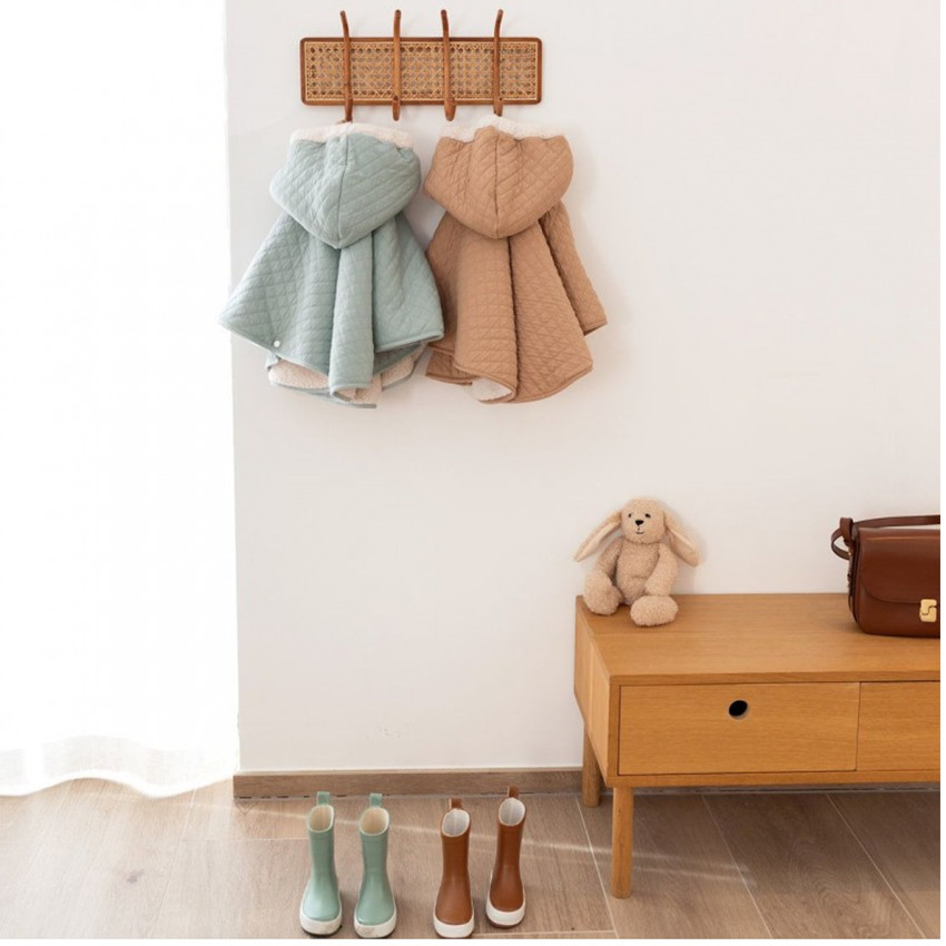 Poncho de voyage - Teddy+Pady jersey - Lunar - 9/36 m - Vert (Bemini) - Image 2