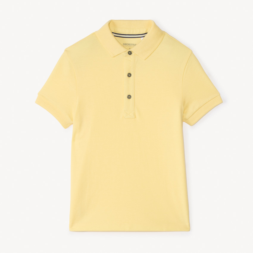 Polo manches courtes uni coton pour garçon 