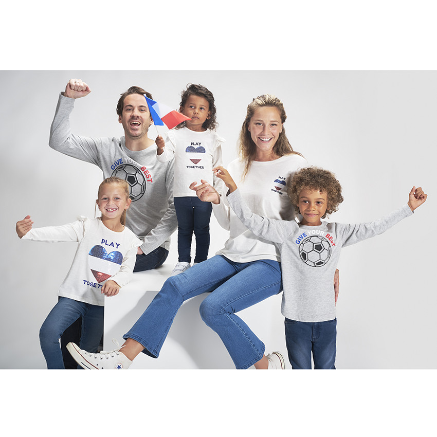 T-shirt adulte manches longues avec sequins  