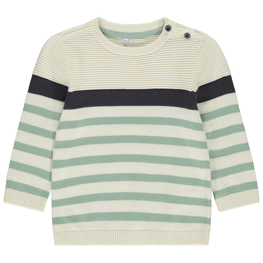 Pull rayé en tricot fantaisie pour bébé garçon