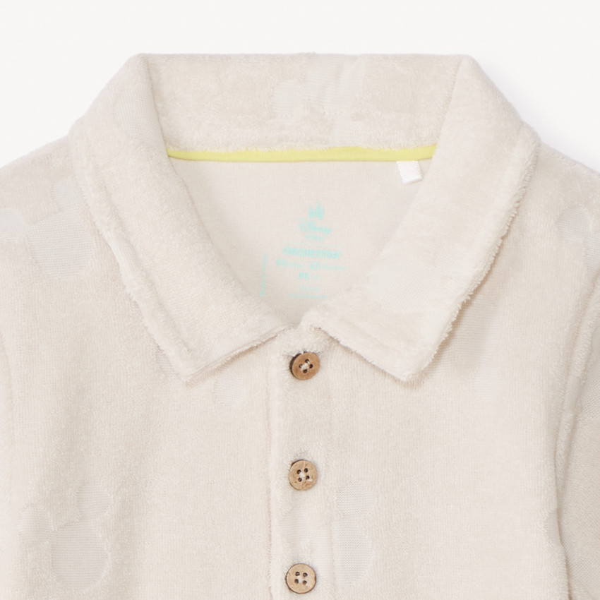 Polo manches courtes éponge Mickey Disney pour bébé garçon 