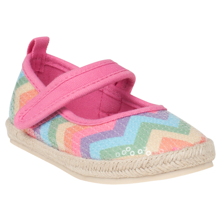 Babies multicolores en toile avec sequins  