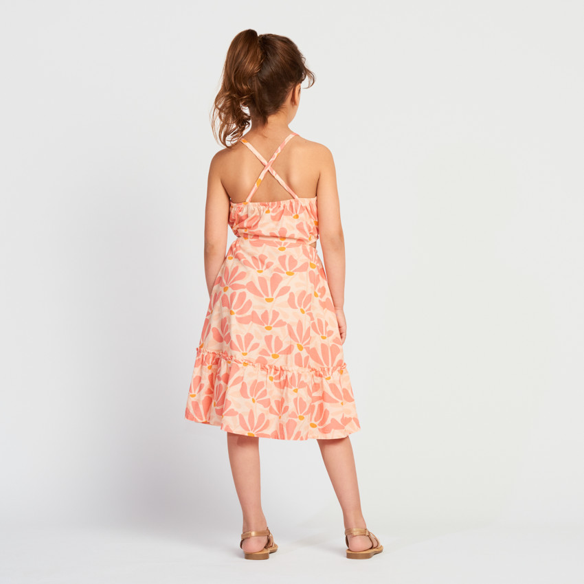 Robe ajourée imprimé floral pour fille 
