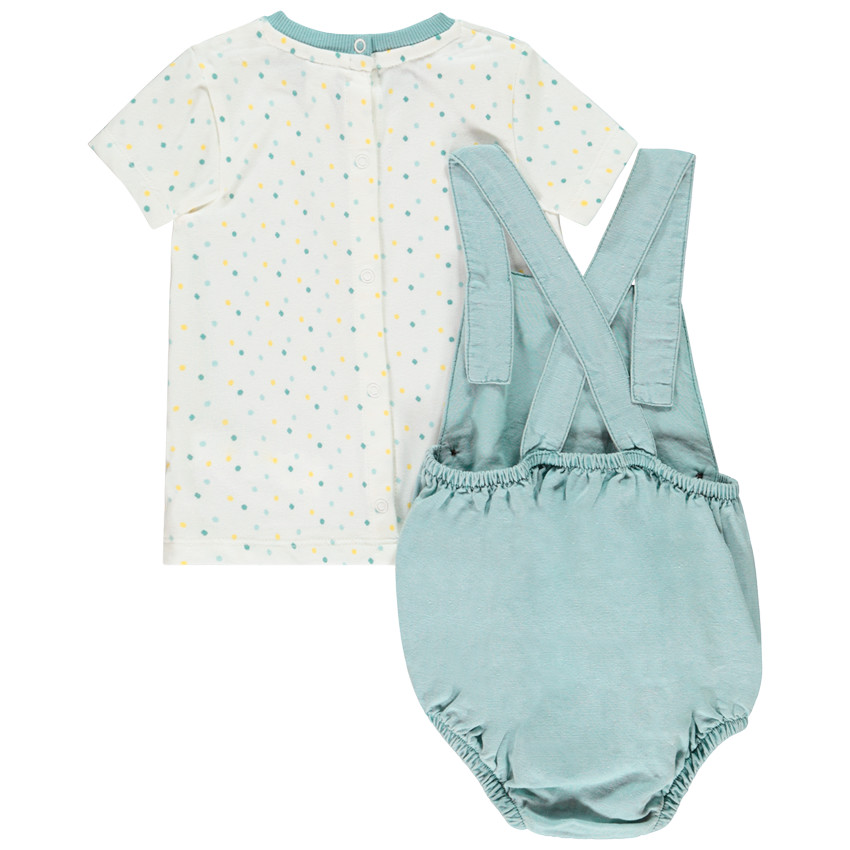 Ensemble 2 pièces salopette et t-shirt pour bébé garçon 