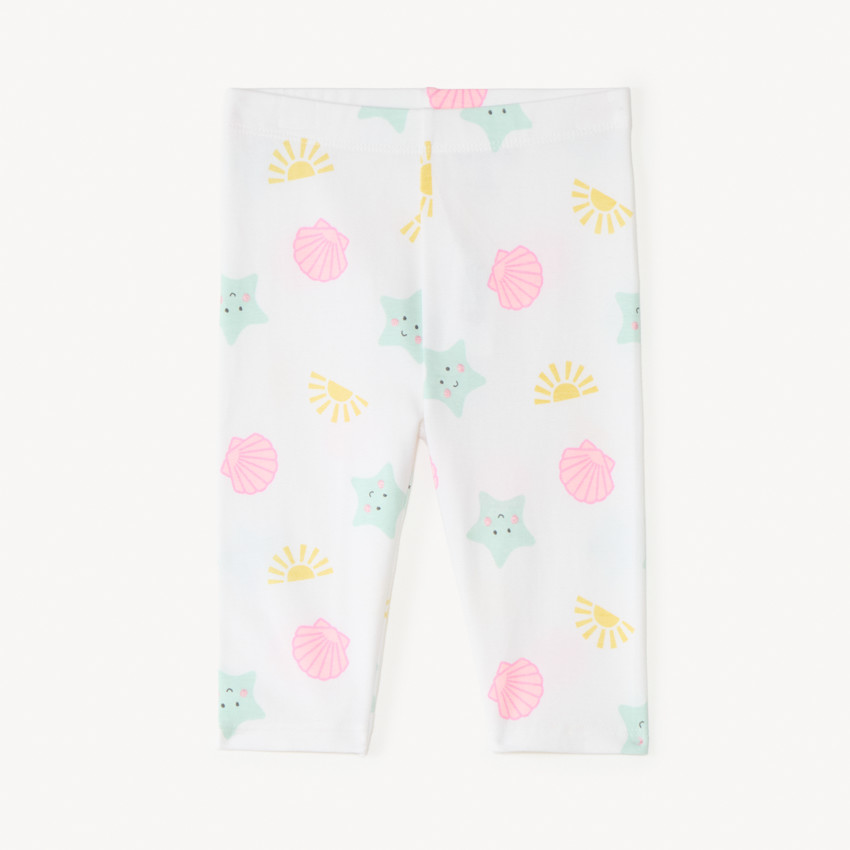 Caleçon corsaire imprimé fantaisie pour bébé fille