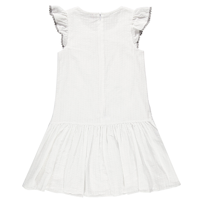 Robe en toile fantaisie brodée 