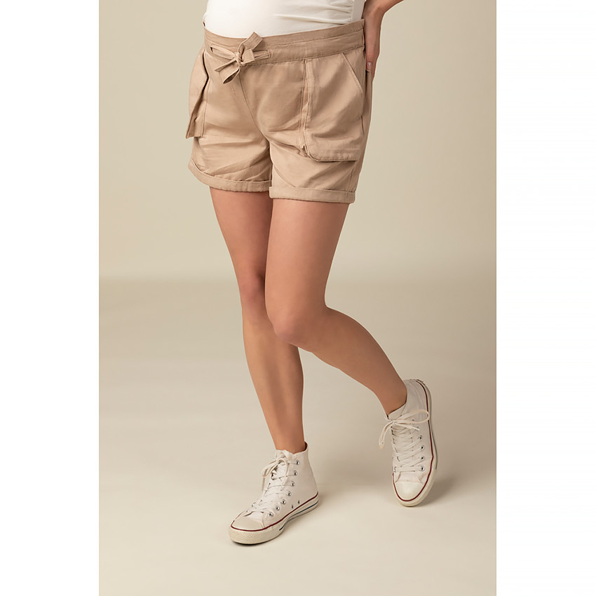 Short de grossesse uni à poches