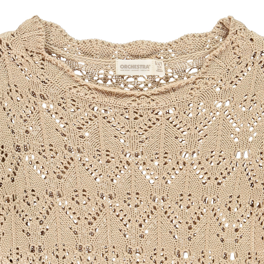 Pull ajouré pour fille 