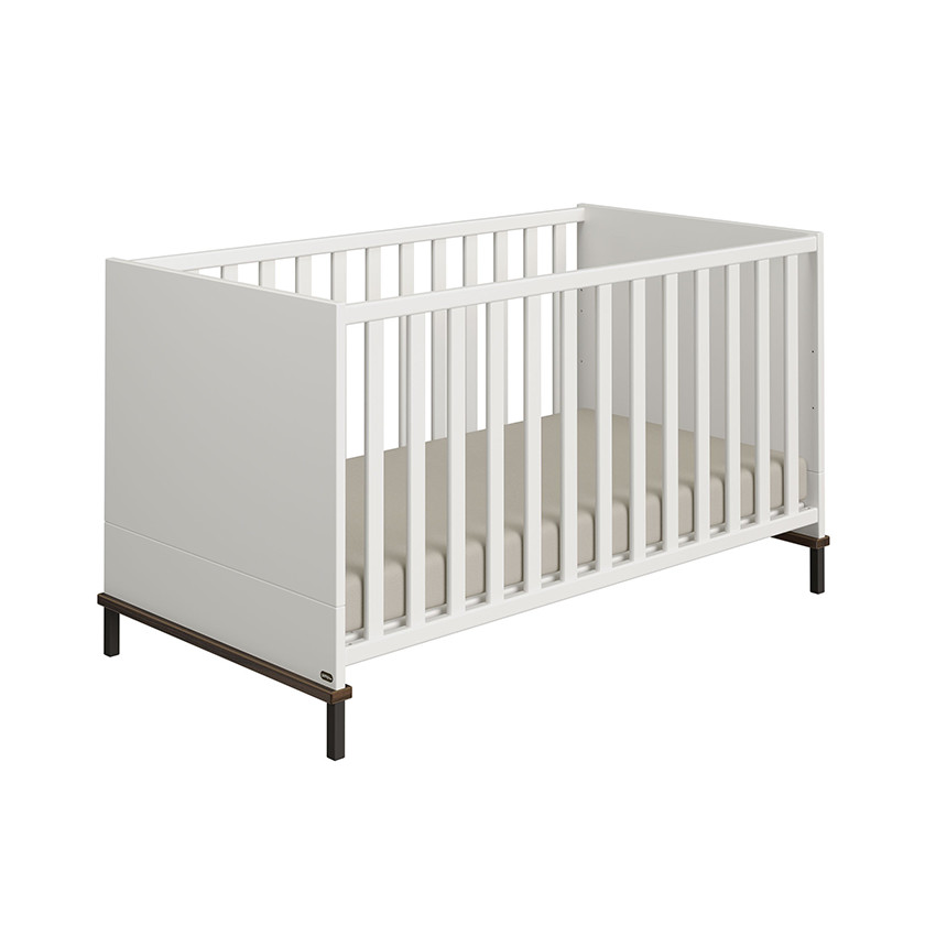 Lit bébé évolutif 70 x 140 cm Lovely Aliv off white/dark walnut 