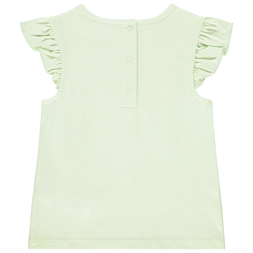 T-shirt manches courtes volantées à patchs pour bébé fille 