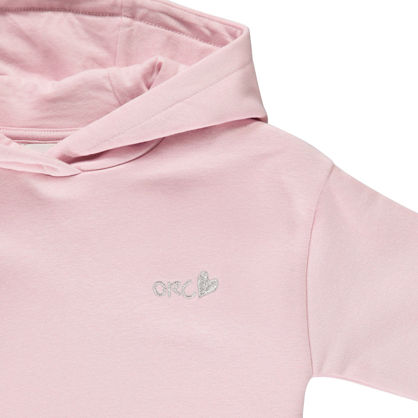 Sweat en molleton à capuche et logo brodé pour enfant fille Main Sweat en molleton à capuche et logo brodé pour enfant fille