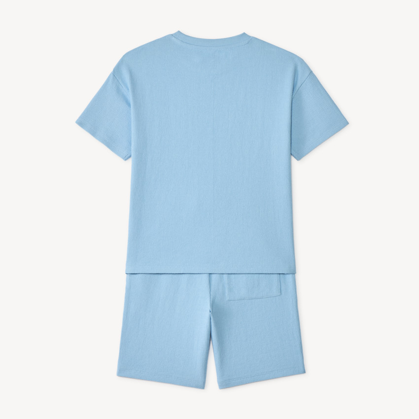 Ensemble 2 pièces t-shirt + short print relief pour garçon 
