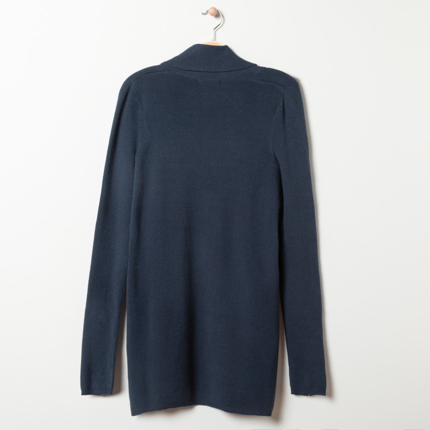 Gilet de grossesse long bleu marine 