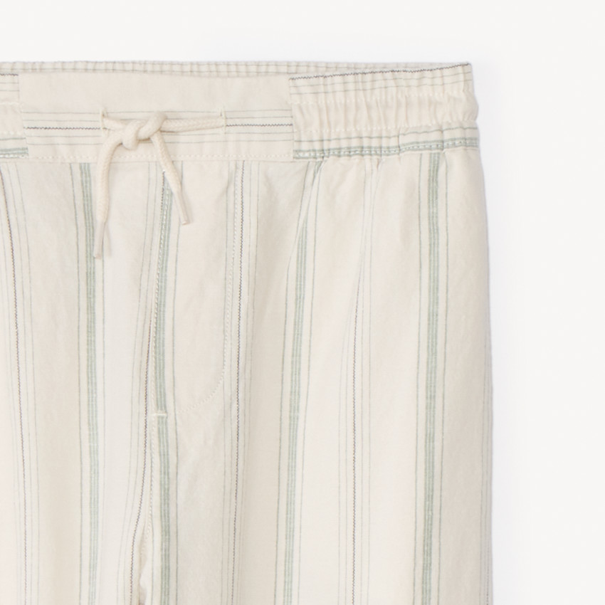 Pantalon droit en toile rayée pour garçon 