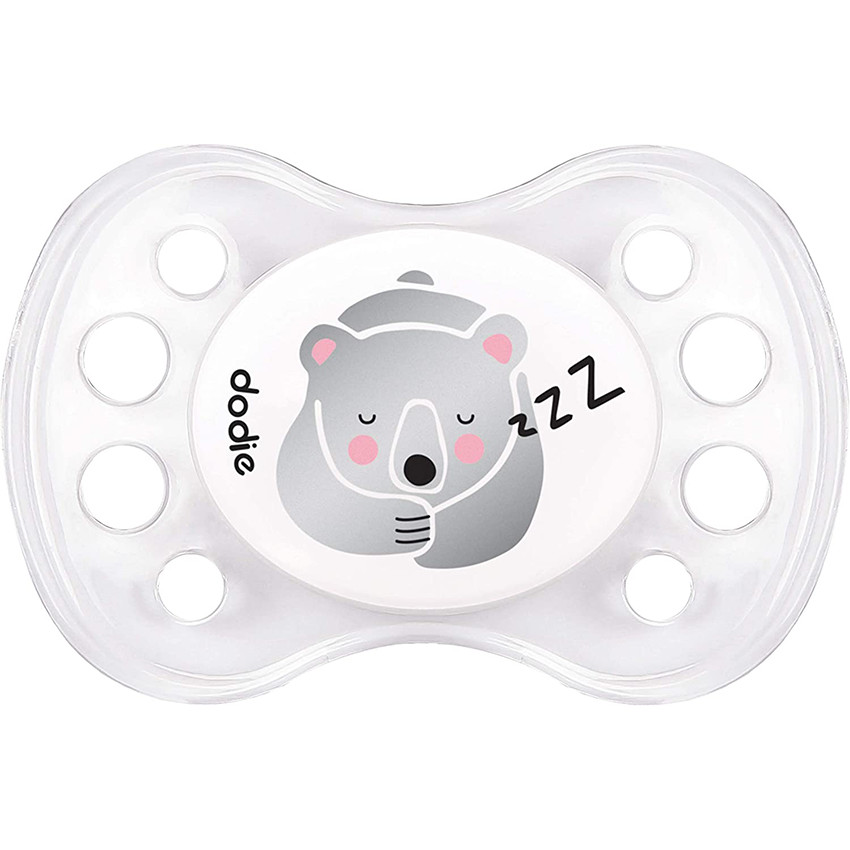 Sucette en silicone Nuit 0-6 mois - Etoiles/Ours 