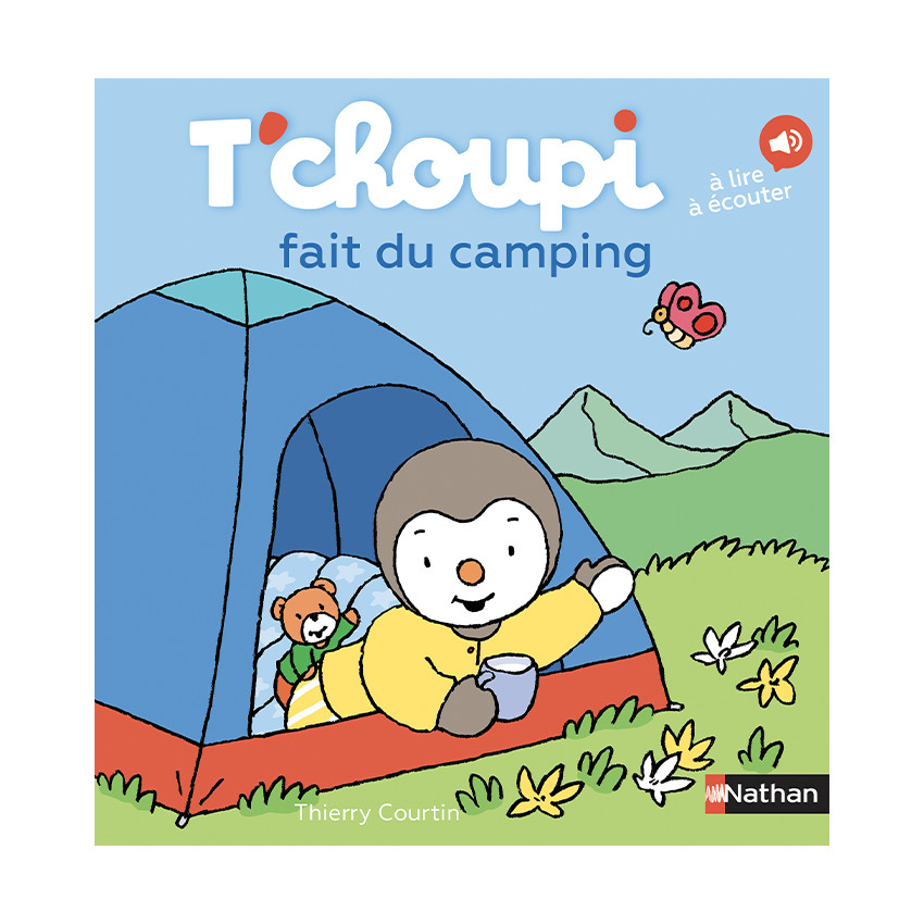 Livre T'choupi fait du camping 