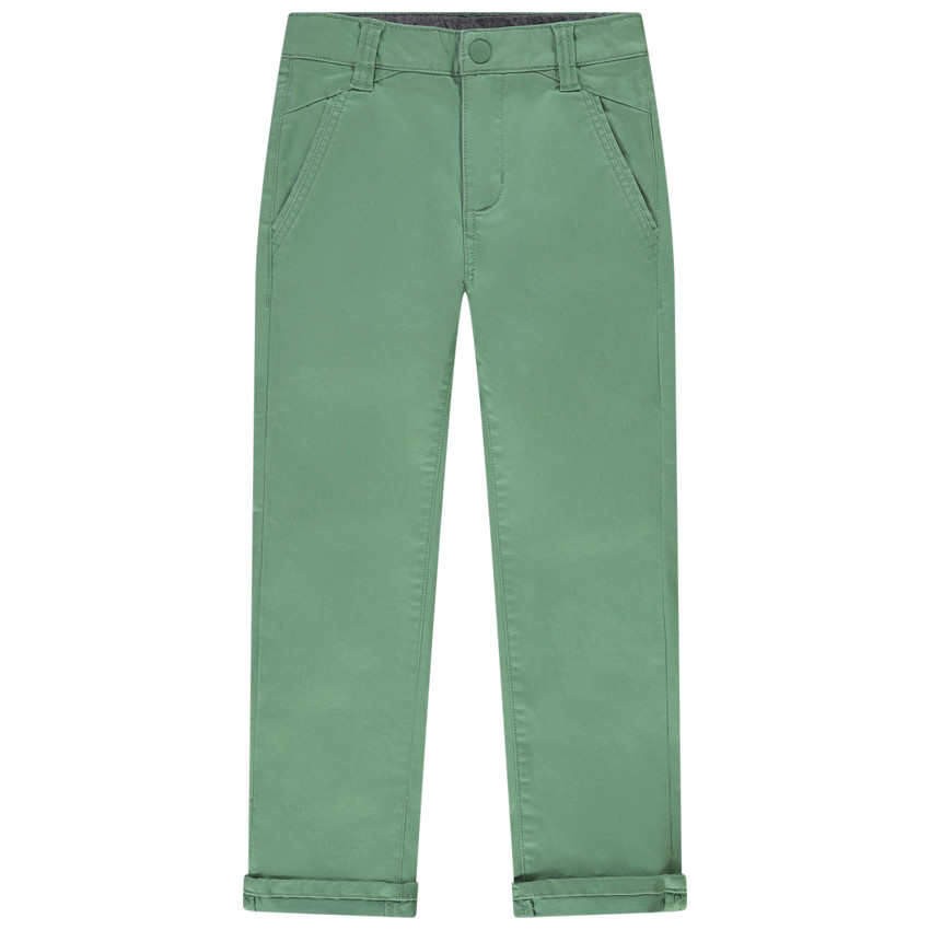pantalon chino en sergé pour garçon - vert