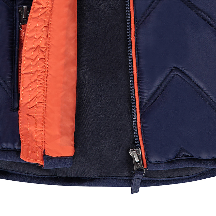 Doudoune sans manches avec badges hot dog et hamburger 