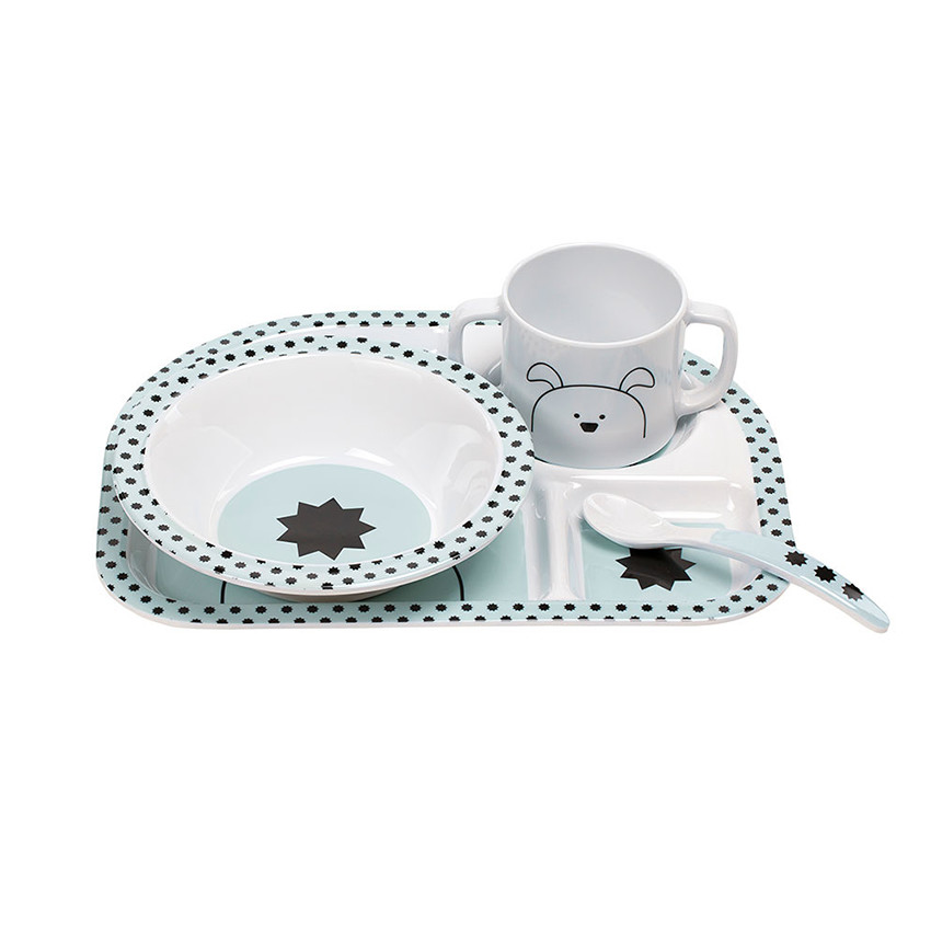 Coffret repas mélamine silicone Little chums – Chien 