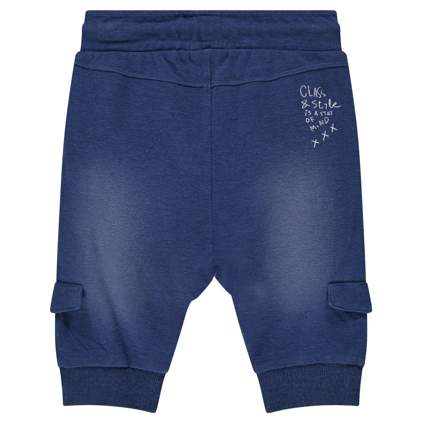 Bermuda en maille effet jeans used avec poches 