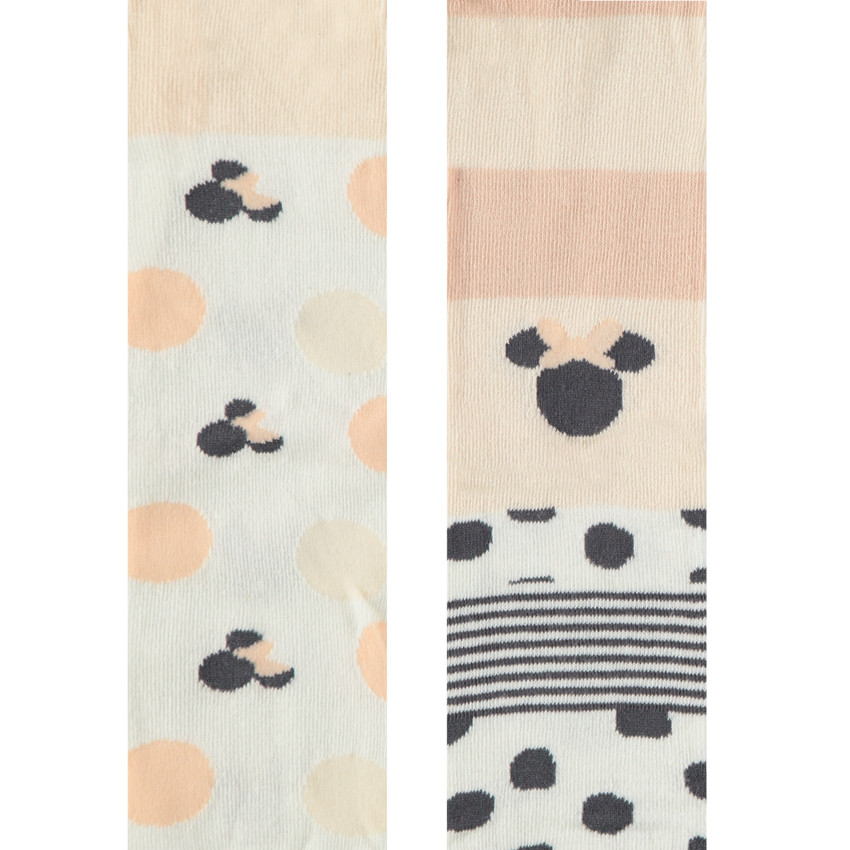 Lot de 2 collants épais imprimé Minnie Disney pour fille 