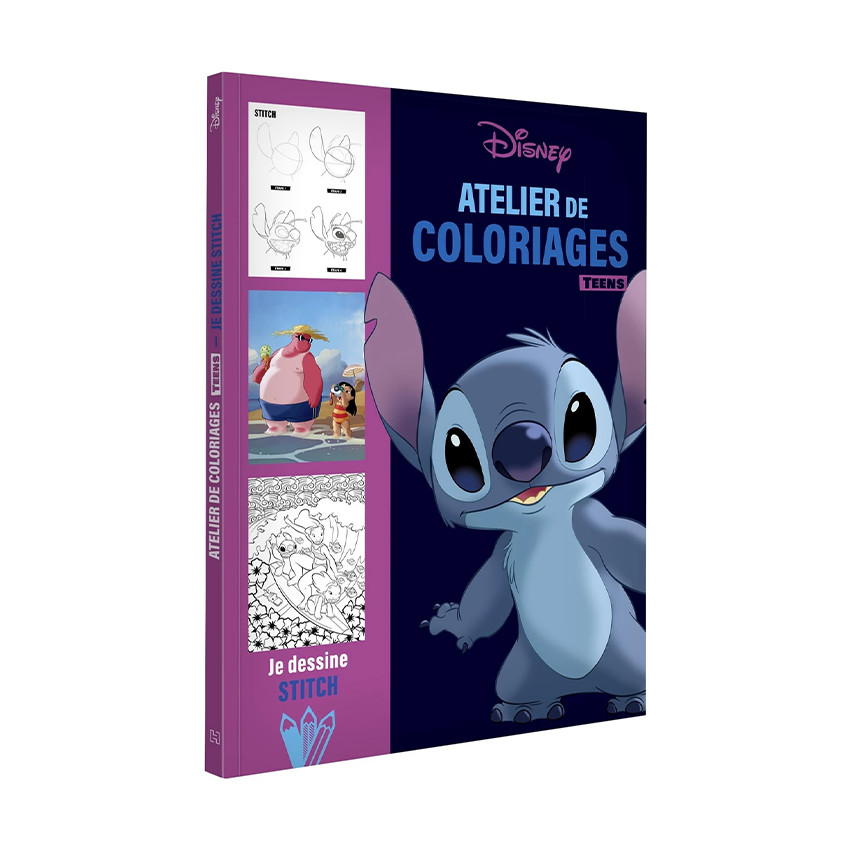 Cahier Disney "Atelier de coloriages Teens - Je dessine Stitch" 