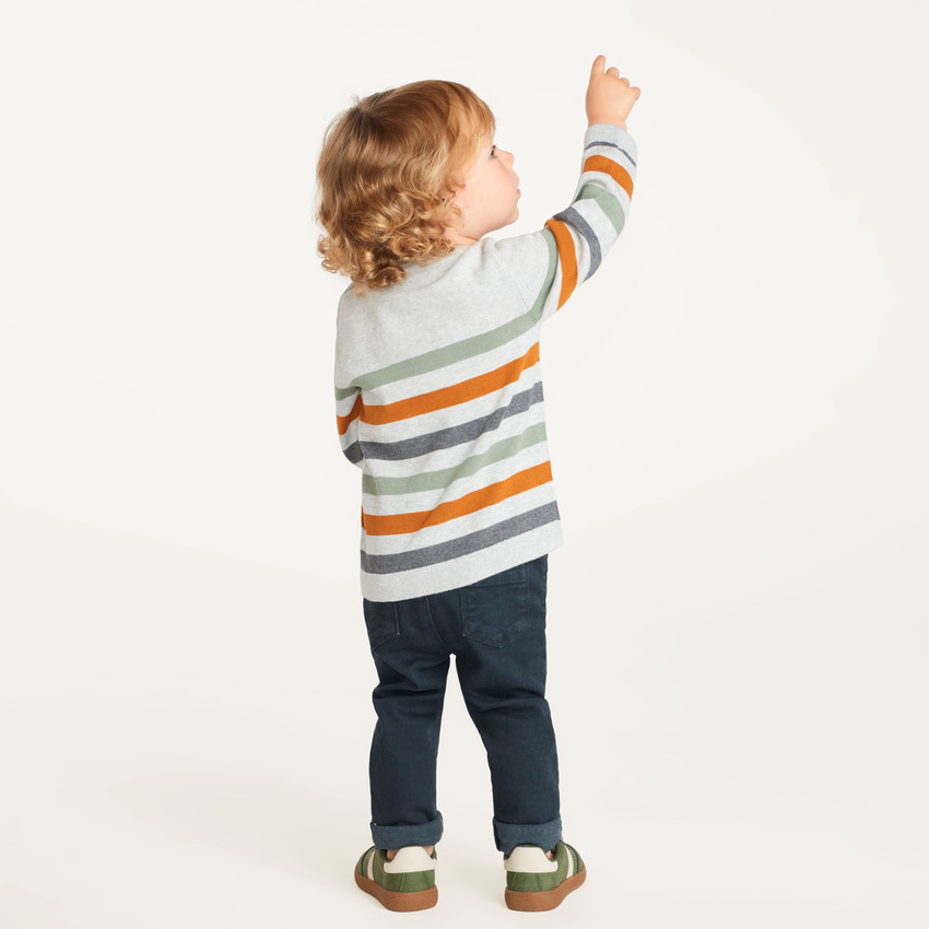 Pull bébé garçon en tricot à rayures 
