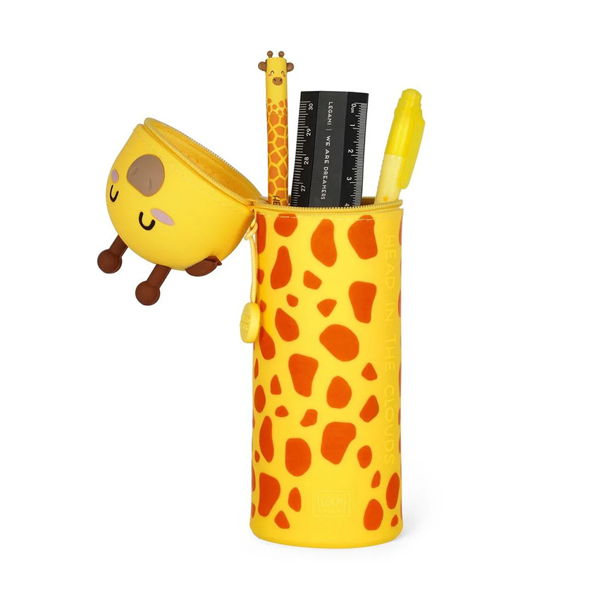 Trousse 2 en 1 en silicone Kawaii Girafe 