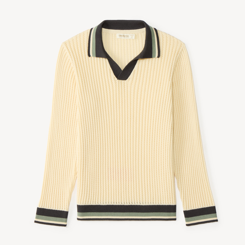 Polo manches longues en tricot pour garçon 