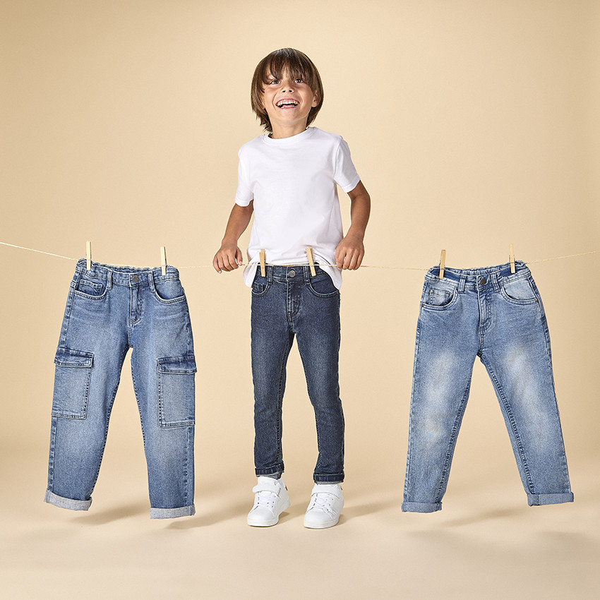 Jean coupe cargo avec poches pour garçon 