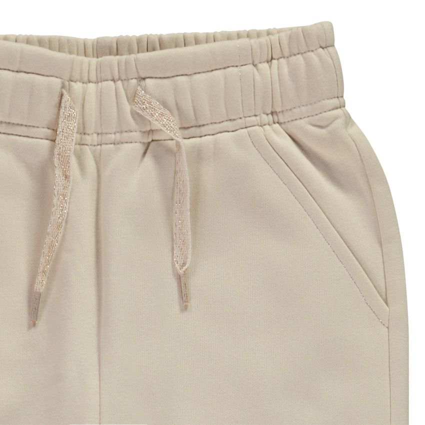 Pantalon de jogging uni en molleton forme loose pour fille 