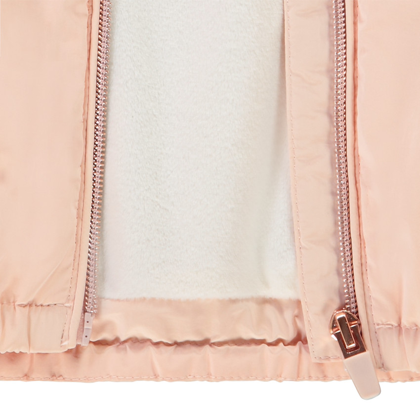 Coupe-vent à capuche effet satiné pour bébé fille 