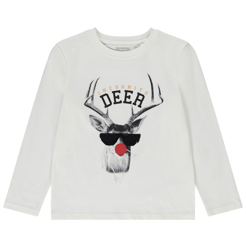 T-shirt manches longues avec sequins magiques pour garçon