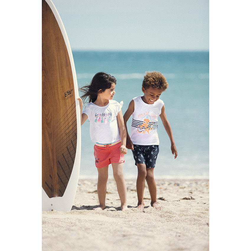 Short de bain imprimé bateaux pour enfant garçon 