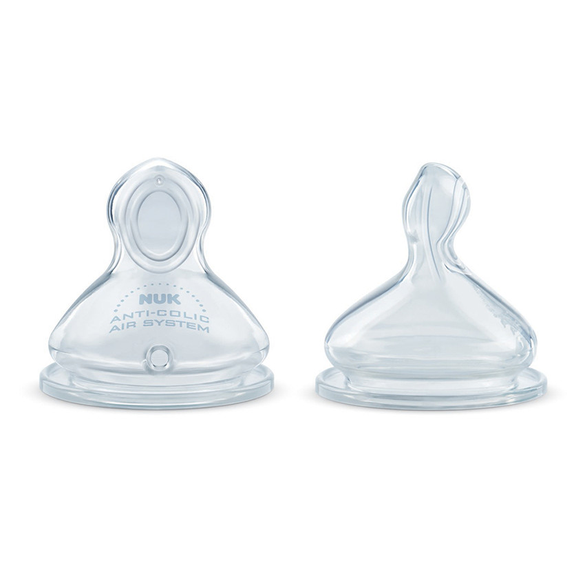 Set de 2 tétines Nature Sense M 6 trous en silicone Main Set de 2 tétines Nature Sense M 6 trous en silicone