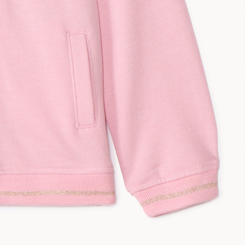 Gilet molleton à capuche ludique pour bébé fille 