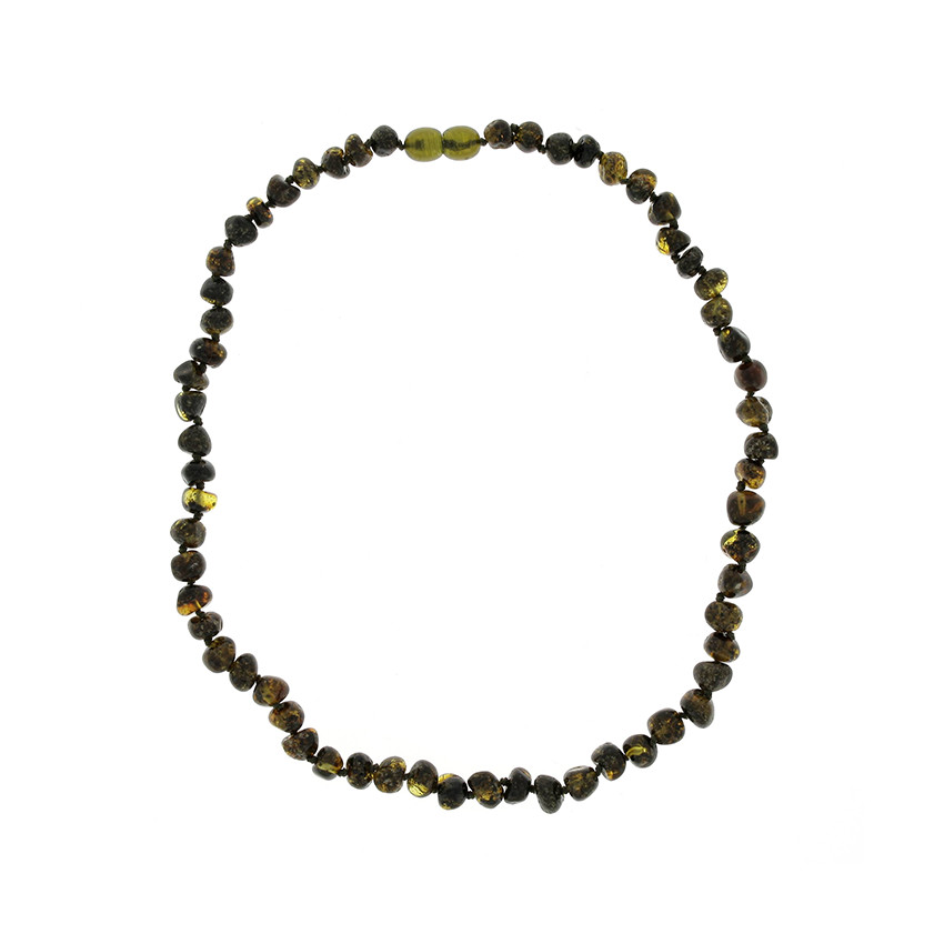 Collier d'ambre pour adulte à vis gray