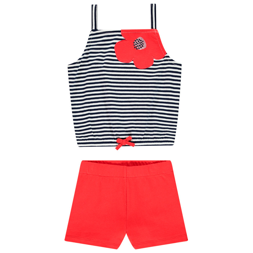 Ensemble de plage marinière pour enfant fille 