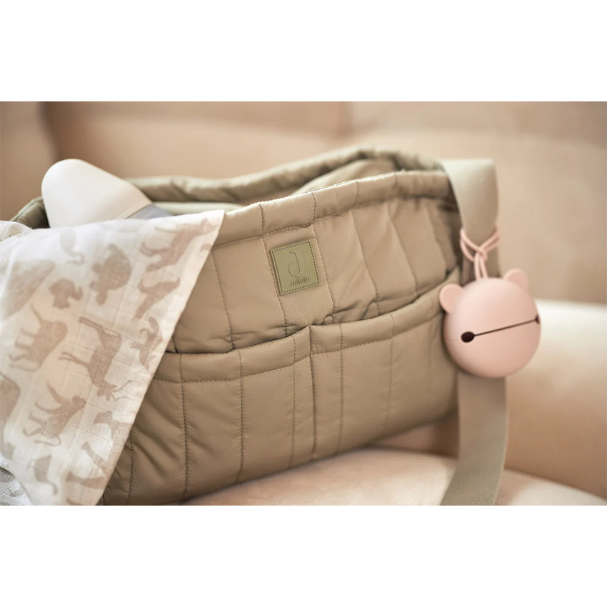 Étuis à sucette en silicone Ø 7 cm Ours wild rose 