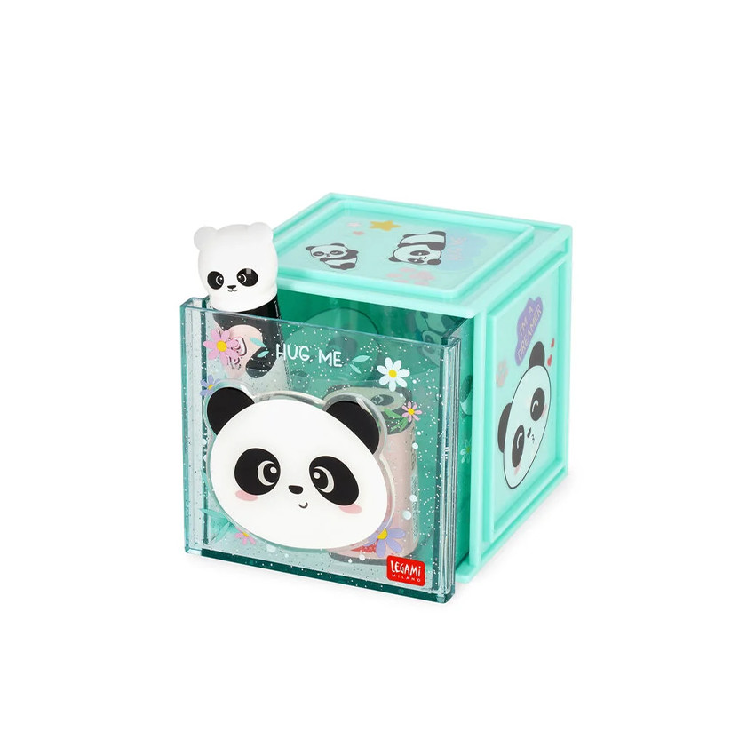 Boîte empilable de bureau panda 