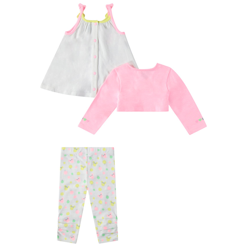 Ensemble avec tunique à bretelles, boléro et legging imprimé Minnie Disney 
