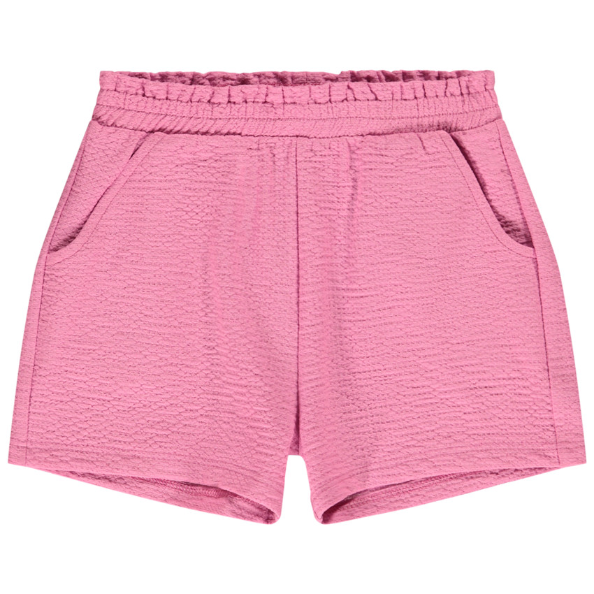Short en maille effet smocké pour bébé fille