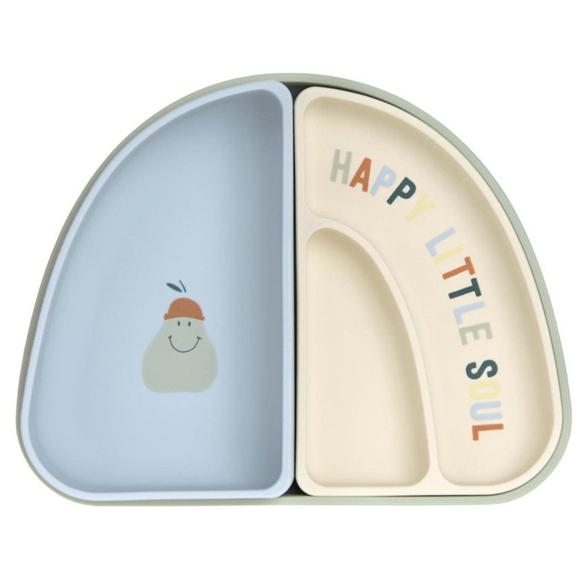 Silicone Section Assiettes Happy Fruits Lemon 3pcs 