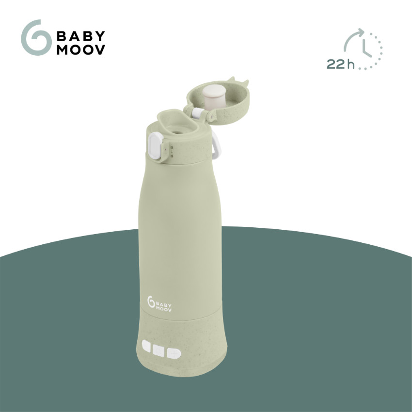 Chauffe-biberon nomade Moov and Feed vert sauge  