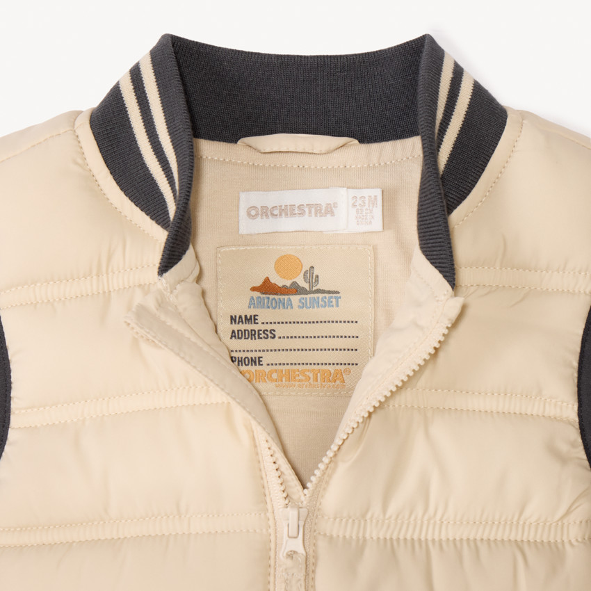 Doudoune sans manches uni pour bébé garçon 