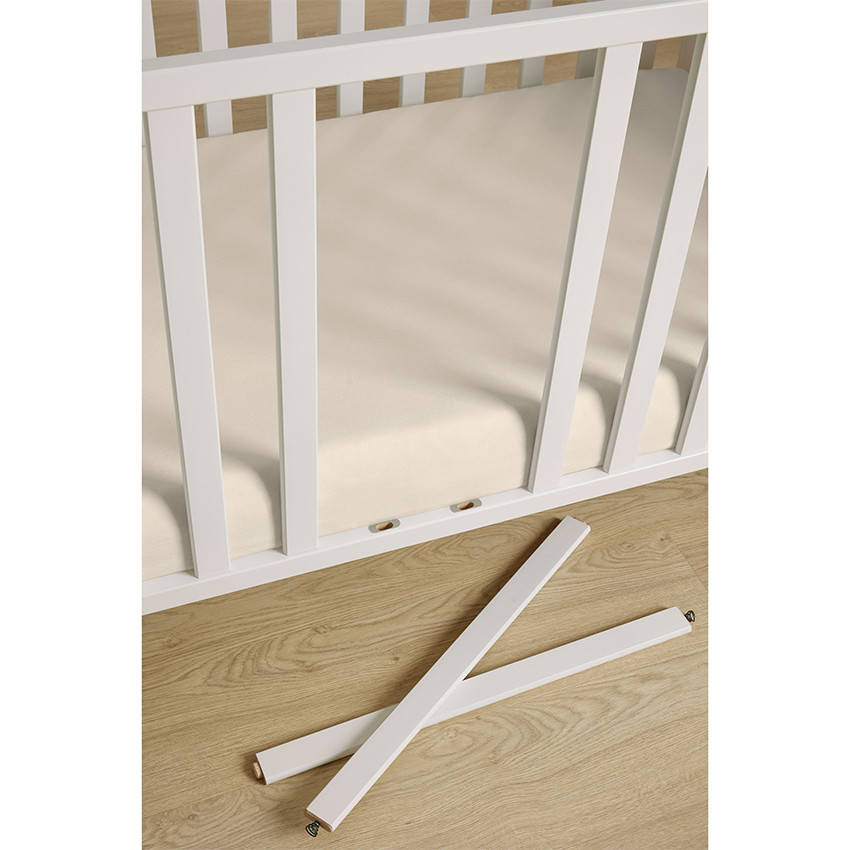 Lit bébé évolutif 70 x 140 cm Lovely Aliv off white/dark walnut 