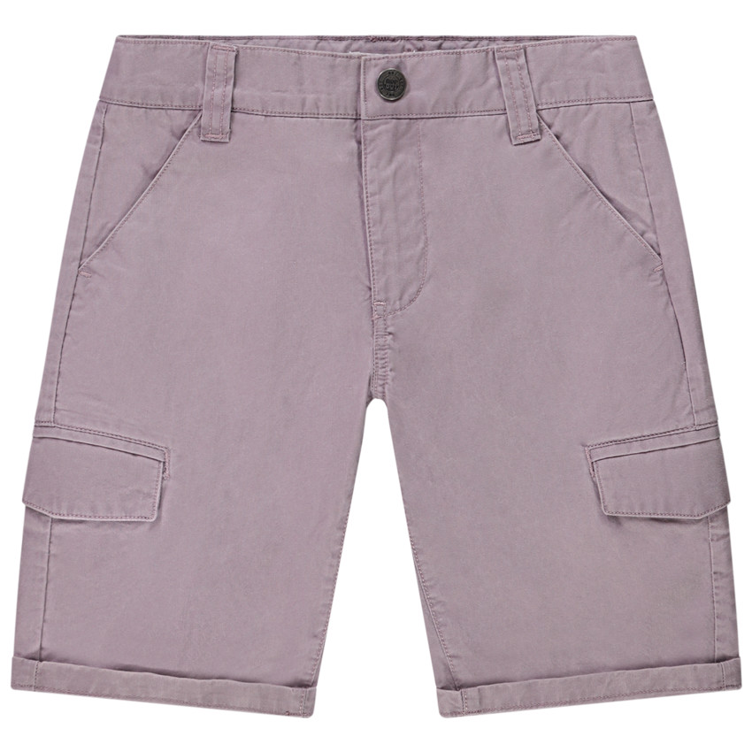Bermuda style cargo en twill uni pour garçon 